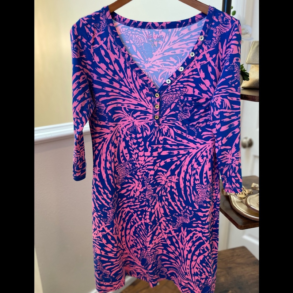 💜💗 Lilly Pulitzer Palmetto Dress in ‘zebras rolling in the grass’ print